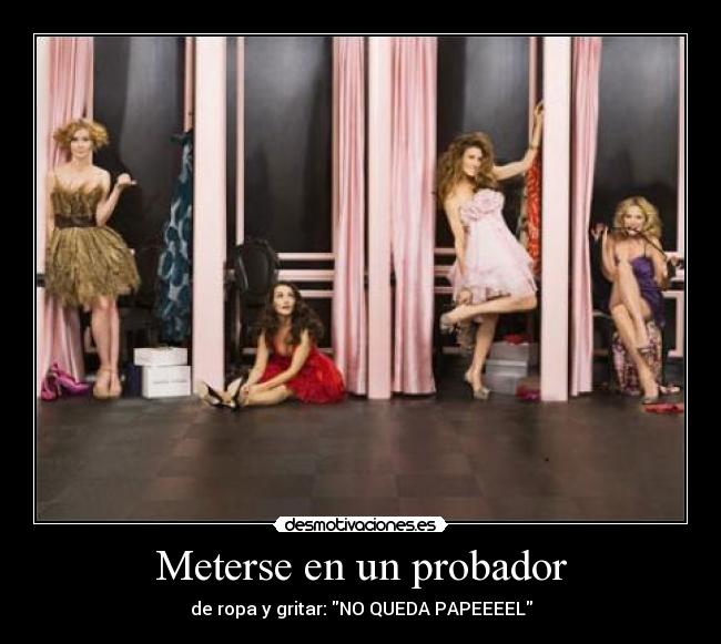 Meterse en un probador - 