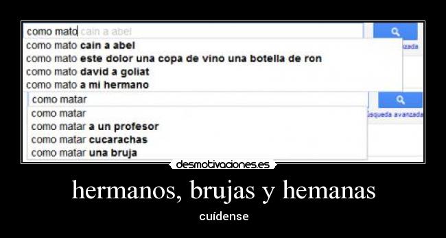 hermanos, brujas y hemanas - 