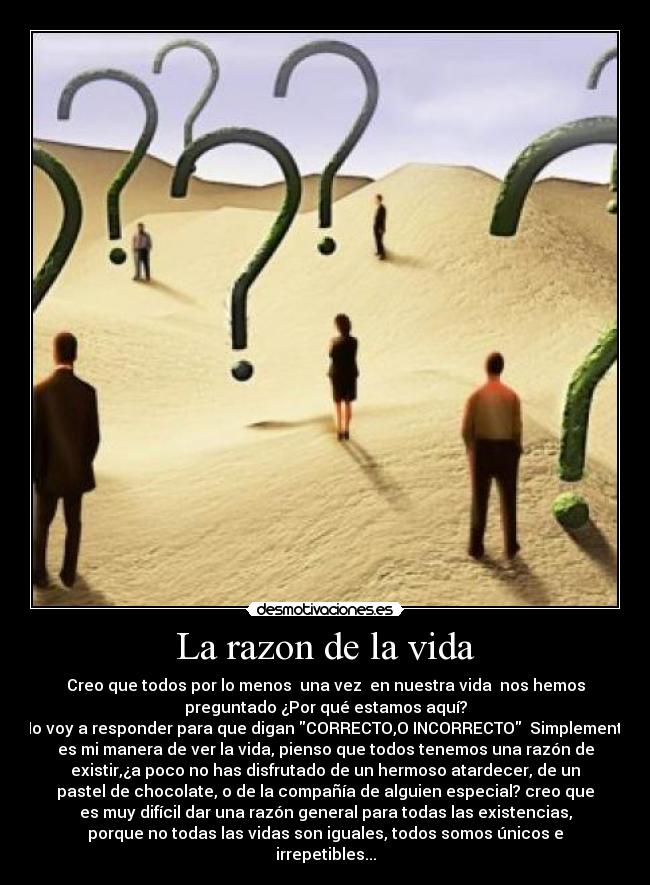 La razon de la vida -