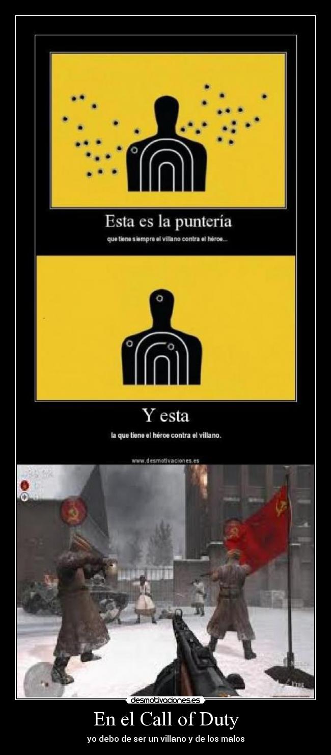 carteles penosa punteria call duty desmotivaciones