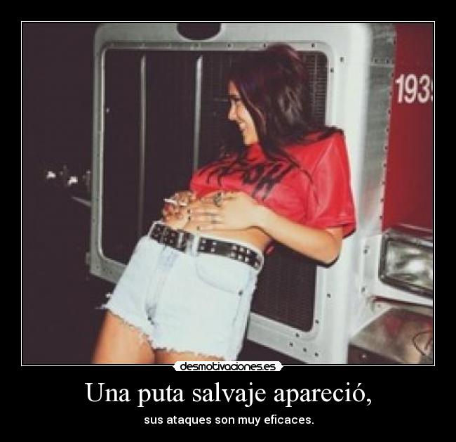 Una puta salvaje apareció, - sus ataques son muy eficaces.