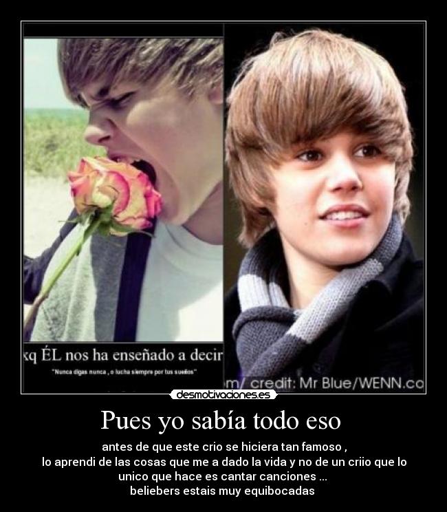 Pues yo sabía todo eso -