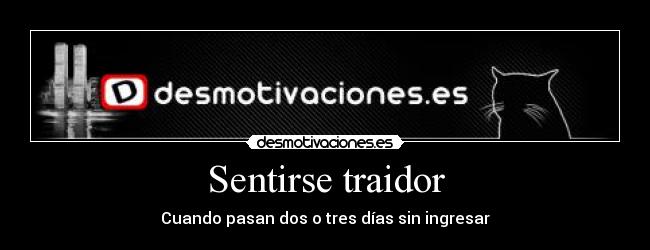 Sentirse traidor - 