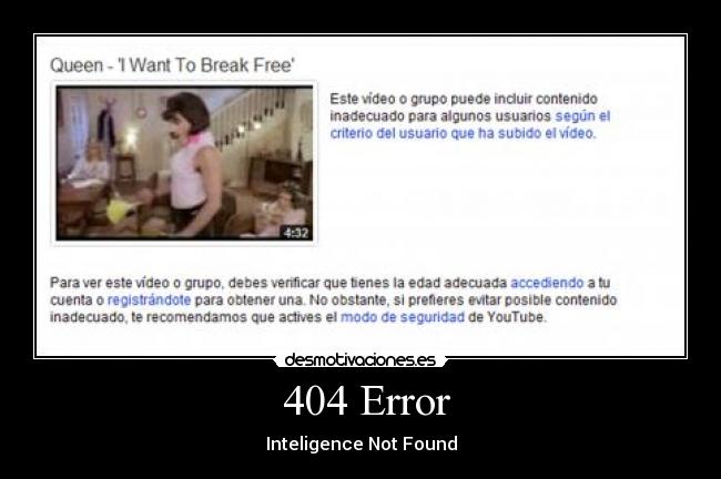 404 Error - Inteligence Not Found