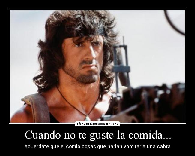 Cuando no te guste la comida... -
