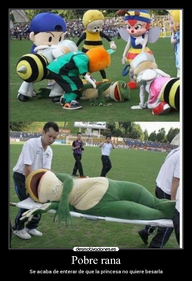 carteles pobrecilla rana gustavo desmotivaciones