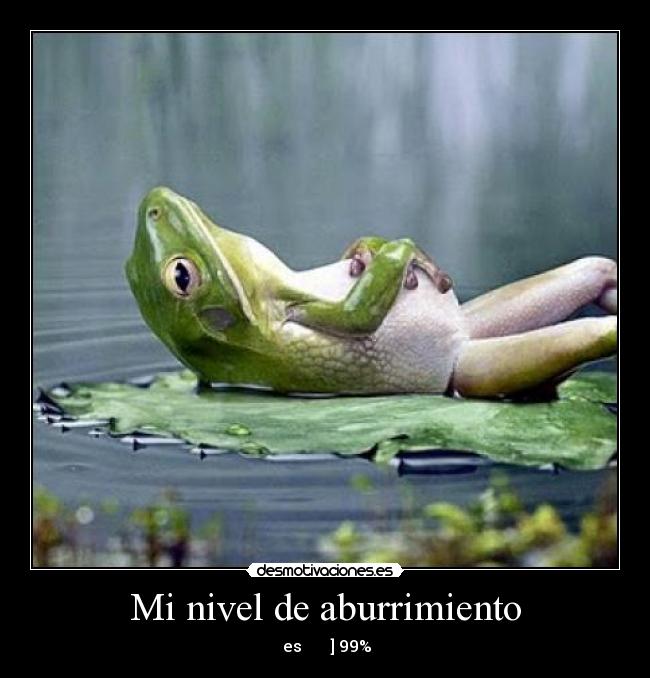 Mi nivel de aburrimiento -