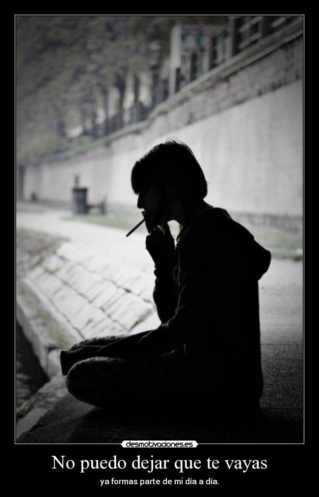 No puedo dejar que te vayas -
