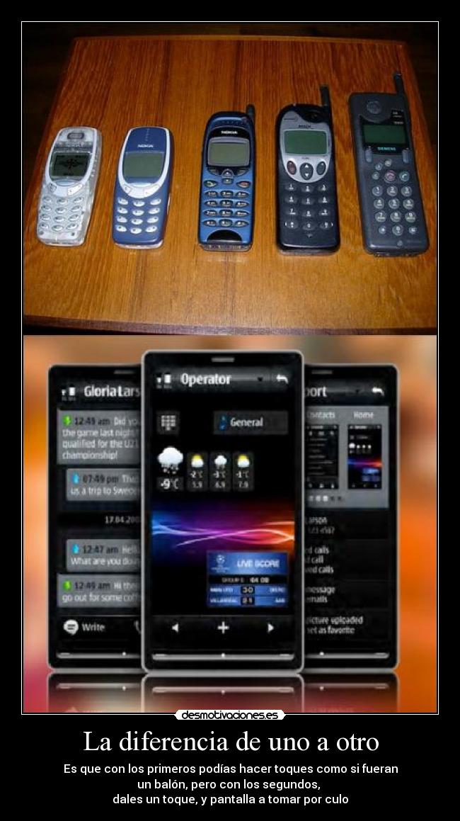 La diferencia de uno a otro -