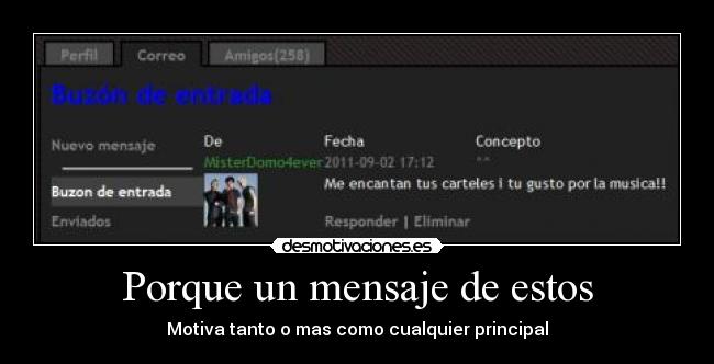 Porque un mensaje de estos - Motiva tanto o mas como cualquier principal