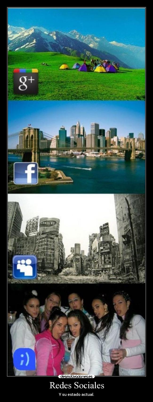 carteles google facebook myspace tuenti redes sociales desmotivaciones