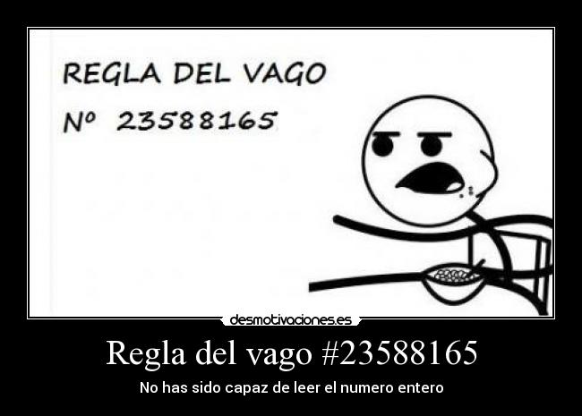 Regla del vago #23588165 -