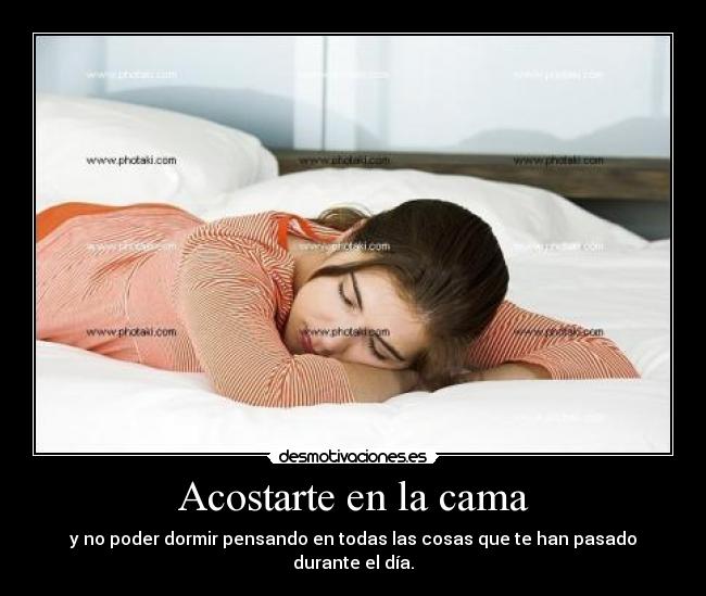 Acostarte en la cama - 