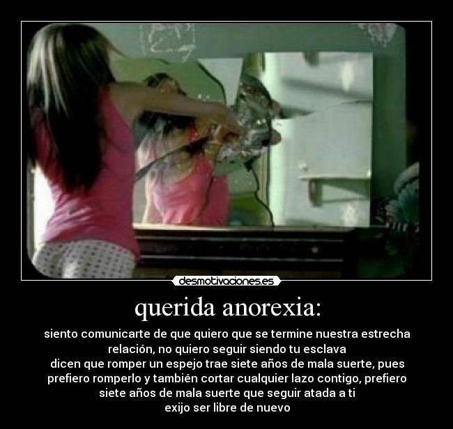querida anorexia: -