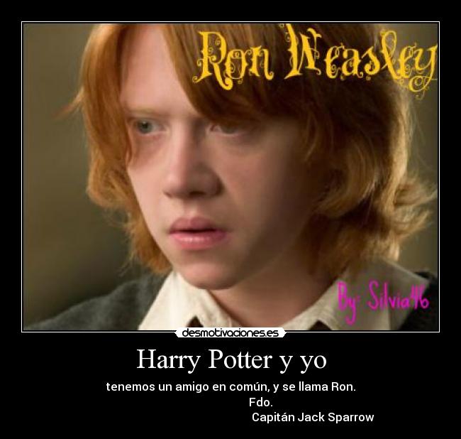 carteles harry potter ron jack sparrow desmotivaciones