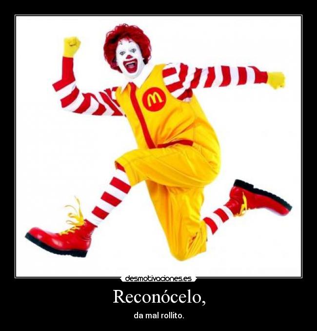 carteles mcdonald payaso diavolico desmotivaciones