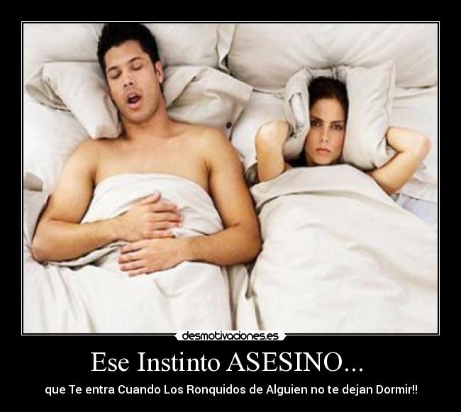 Ese Instinto ASESINO... - que Te entra Cuando Los Ronquidos de Alguien no te dejan Dormir!!