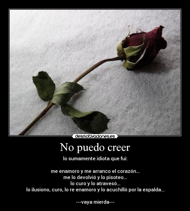 No puedo creer -