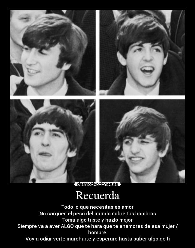 carteles john paul george richard desmotivaciones