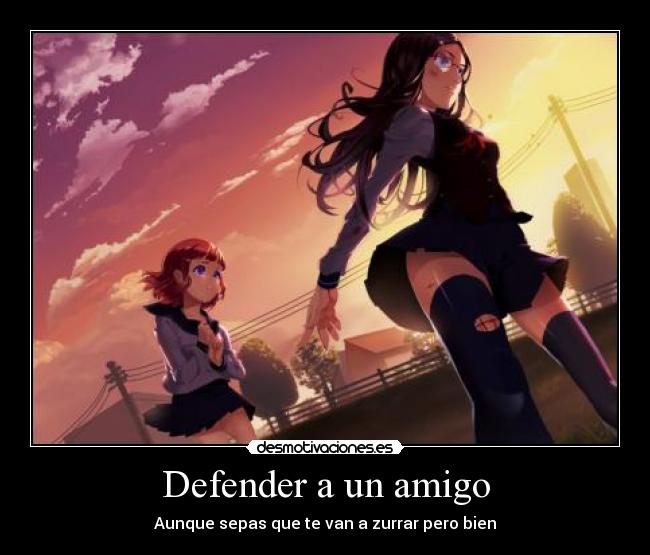 Defender a un amigo -