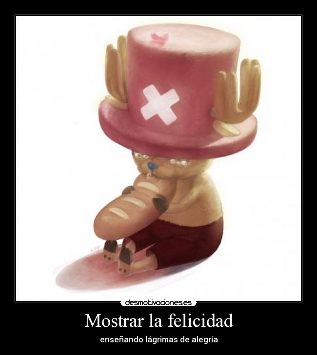 Mostrar la felicidad - enseñando lágrimas de alegría