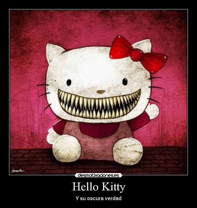 carteles hello kitty crap fuck tengo pereza desmotivaciones