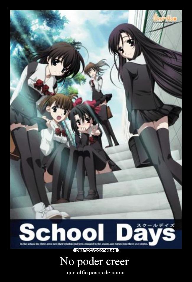 No poder creer - que al fin pasas de curso