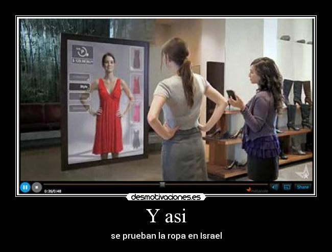 Y asi - se prueban la ropa en Israel