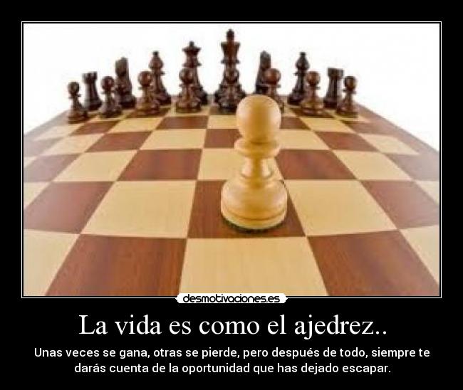 La vida es como el ajedrez.. - 