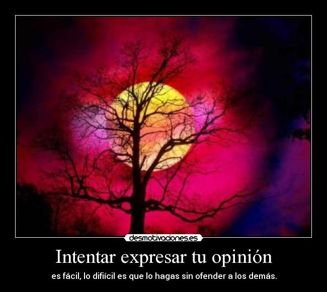 Intentar expresar tu opinión | Desmotivaciones