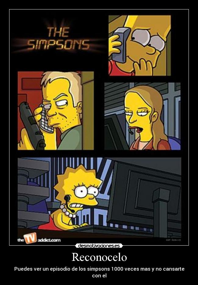 Reconocelo - Puedes ver un episodio de los simpsons 1000 veces mas y no cansarte con el