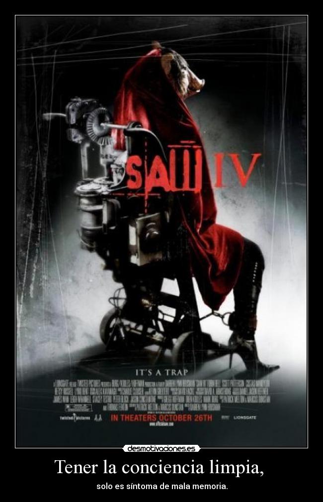 Tener la conciencia limpia,  - 