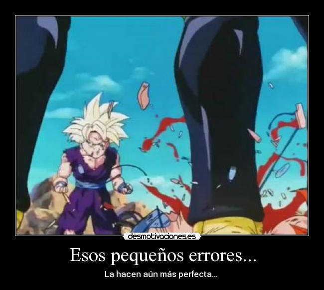 carteles dragon ball cell gohan c-16 sangre desmotivaciones