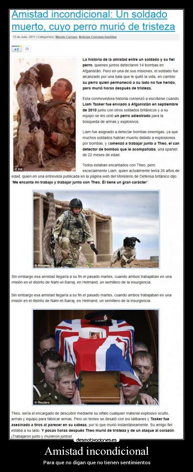 Amistad incondicional - Para que no digan que no tienen sentimientos