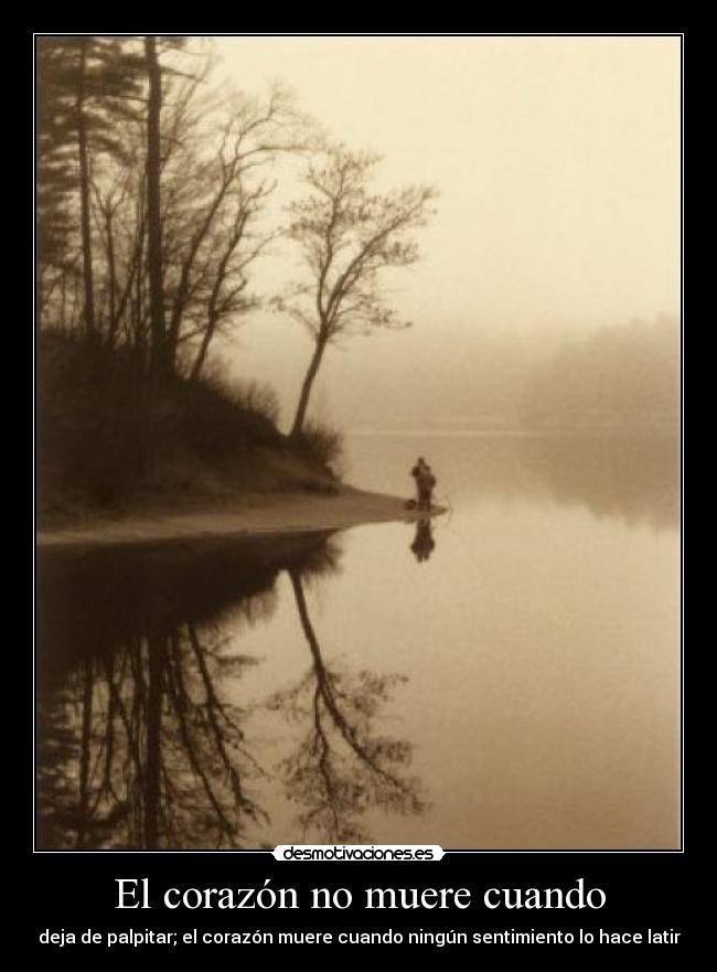 El corazón no muere cuando -