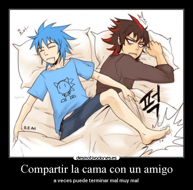 Compartir la cama con un amigo - 