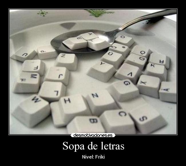 Sopa de letras - Nivel: Friki