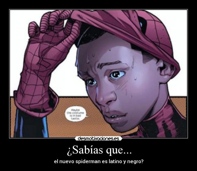 ¿Sabías que... - el nuevo spiderman es latino y negro?