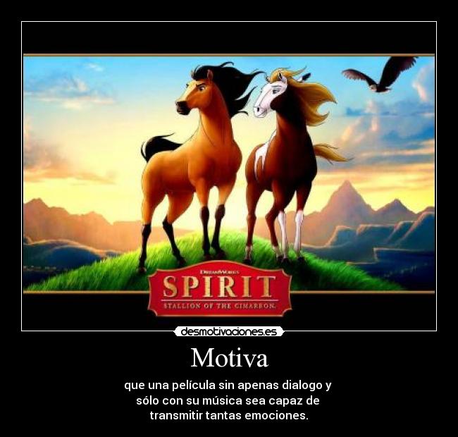 carteles spirit emociones musica motiva transmitir pelicula desmotivaciones