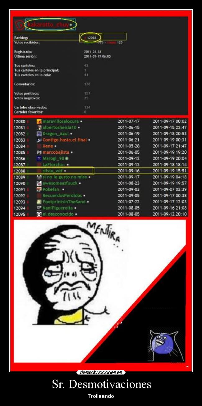 Sr. Desmotivaciones - Trolleando