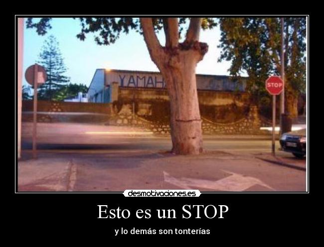 Esto es un STOP - y lo demás son tonterías