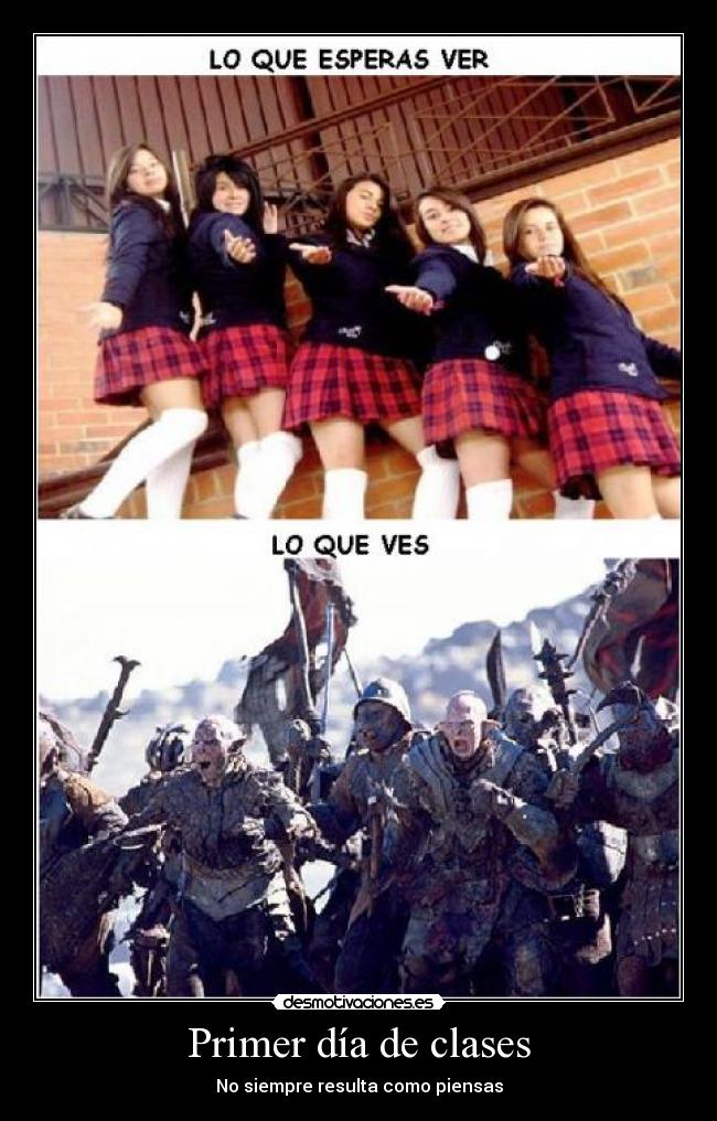 Primer día de clases - No siempre resulta como piensas