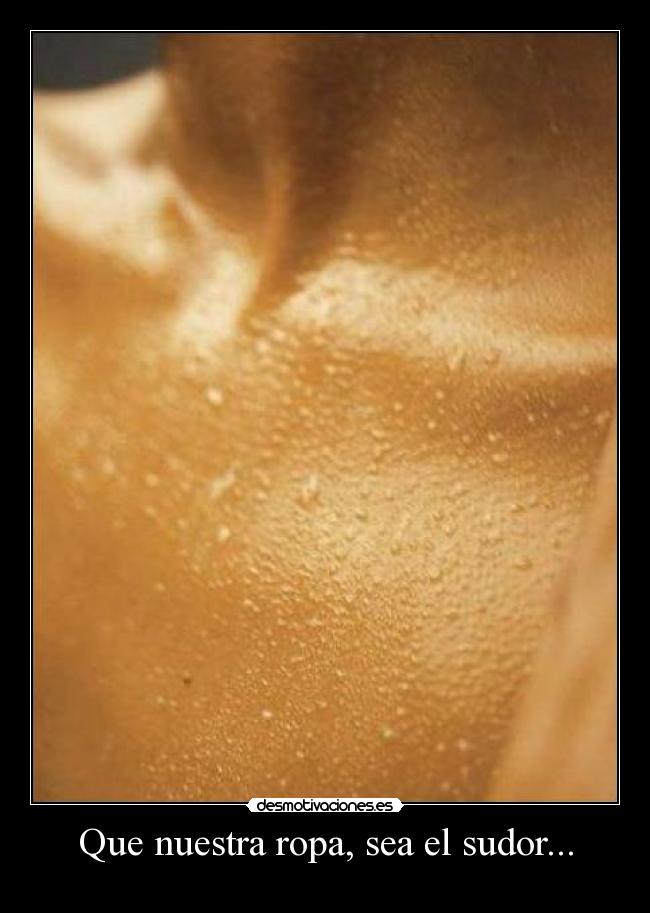 Que nuestra ropa, sea el sudor... - 