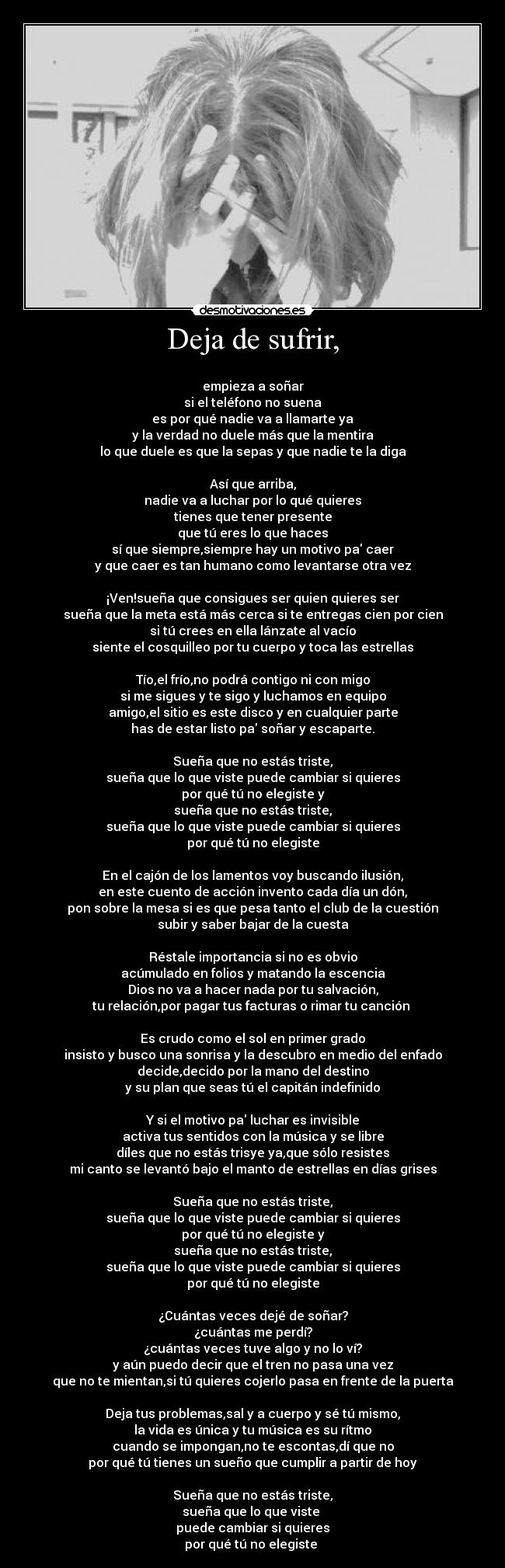 Deja de sufrir, - 