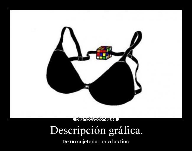 Descripción gráfica. - De un sujetador para los tios.