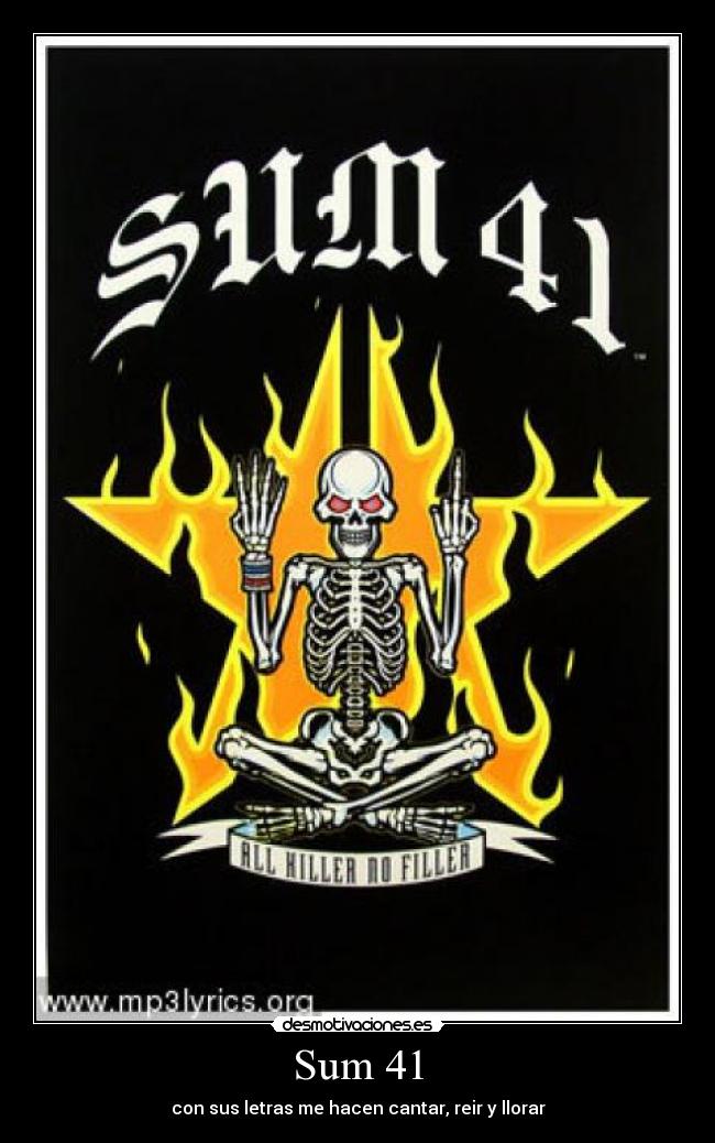 Sum 41 - con sus letras me hacen cantar, reir y llorar