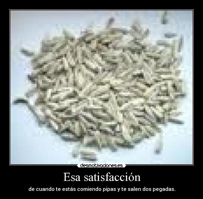 Esa satisfacción -