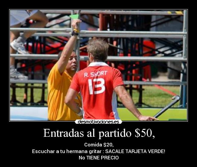 Entradas al partido $50, - 