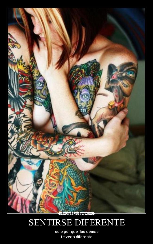 SENTIRSE DIFERENTE - solo por que  los demas
te vean diferente