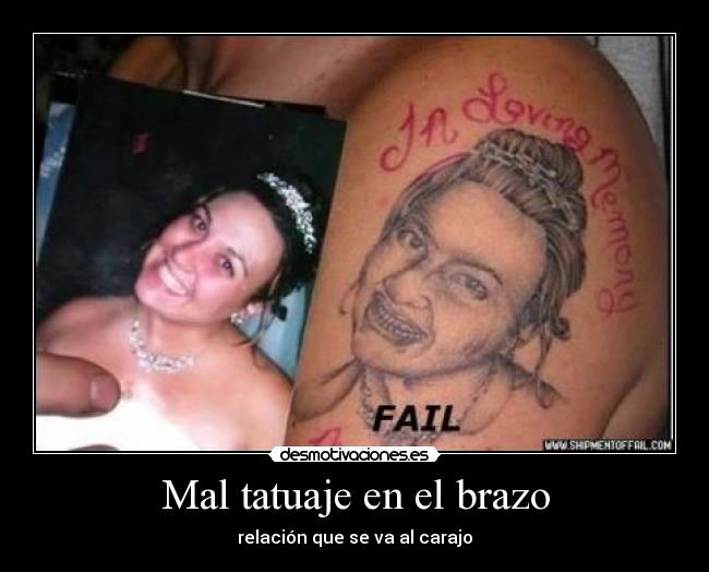 Mal tatuaje en el brazo - 